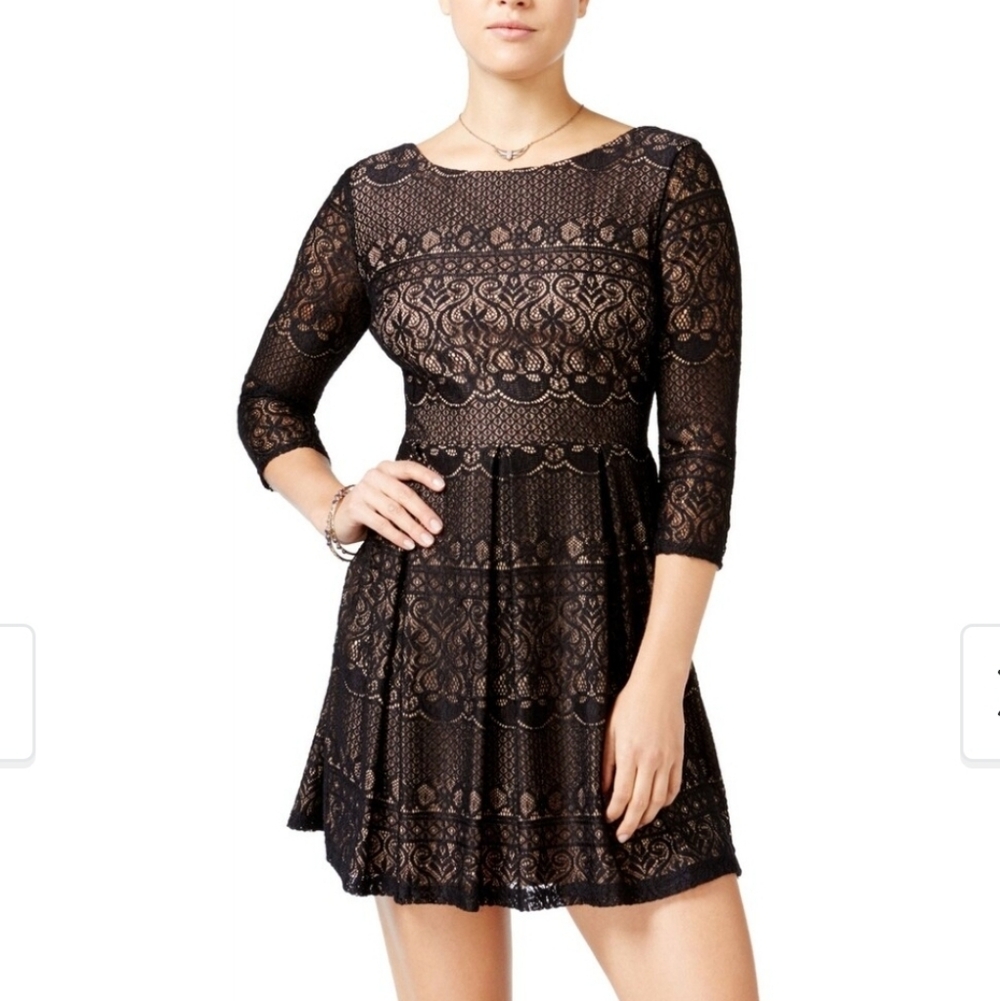 B Darlin Black A-line Dress - Picture 1 of 5